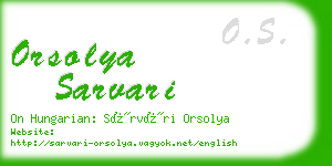 orsolya sarvari business card